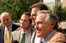Attorney Steven Bronson (second from left), with co-counsel Gerson Smoger, Mark Bronson, and Jim Dowd, outside the courthouse after the jury announced its verdict after a three month trial against companies responsible for poisoning Mr. Bronson's clients.
