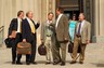 Steven Bronson (middle), with co-counsel Gerson Smoger, Mark Bronson, Jim Dowd, and Joe Yeckel, outside the courthouse after the jury announced its verdict after a three month trial against companies responsible for poisoning Mr. Bronson's clients.