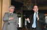 Inadequate Security Chairman John Leighton introduces crime victim advocate Fred Goldman at a reception in his honor in San Francisco.  Goldman was the keynote speaker at the 2009 Inadequate Security program, which was chaired by Mr. Leighton.