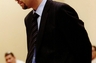 Rob Serafinowicz, in the capacity of plaintiff's counsel, prepares to cross examine a witness in the April 2008 civil trial of Perrotti v. St. John in the Judicial District of Waterbury.