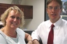 One of my legal assistants Merri Chilcutt and outside my office.