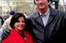 Michelle and her husband attend President Obama's Inauguration.