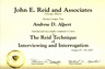 Mr. Alpert has advanced training in DUI law and has successfully completed The Reid Technique of Interviewing and Interrogation course conducted by John E. Reid and Associates.