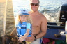 My daughter, Stella, and I tearing it up on the lake!