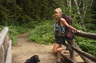 Saska and me on a backpack to Marten Lake in June, 2009. Great swimming!