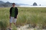There is Haystack rock (oh and yeah, that's my son, my handsome son, in the foreground ;-)