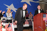 Jeffrey Paul Helsdon receiving appreciation from audience for conceiving of, creating and organizing the Centennial Event and the signing of the Convention on Cooperation, to provide American dogs for American security.