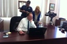Daryl preparing for his interview on KPSP Local -Channel 2