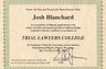 Trial Lawyer Joshua Blanchard is a graduate of the Gerry Spence Trial Lawyers College.