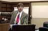 California Drunk Driving Attorney Rick Mueller energetically engages San Diego DUI & DMV defenses & strategies in blood & breath test cases and well-known local California criminal defense lawyers at Bar Association seminar in the San Diego Superior Court