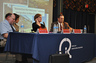 Immigration attorney Emily Sumner (center) speaking at immigration panel at Old Dominion University, Sept. 2011.