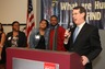 Human Rights Day, December, 2012; Pasadena Forum on Education and Responsibility, showing high school leaders Khadejah Ray and Betty Ogba, Youth for Human Rights program director for Africa Jay Yarsiah and Tim Bowles