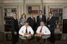 The Attorneys: Mike Ace, Karen Roberts, Randy Roberts, Felix Cox, Michael Murphy, Bruce Roberts, and Sean Hester (left to right)