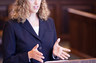 Attorney Kate Mayer Mangan arguing a case.