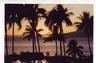 SUNSET ON MAUI -- From Hanakawei in Maui, the lovely sunset is seen through swaying palm trees.