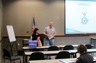 Patricia Bollman with the DHRMA SHRM President, Joey Johnson after Patricia presented an hour long presentation at the monthly lunch meeting in September, 2011.  The topic was "How to Prepare for an I-9 Audit".