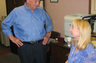 Don discusses matters of law with his probate paralegal, Ellen Waldon