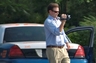 John at the scene of an accident reconstruction.