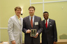 Alex receiving his 2009 State Bar of Georgia Young Lawyer's Division Leadership Academy Award of Recognition from Georgia Attorney General Thurbert Baker and  Leadership Academy co-chair Carl Varnedoe.