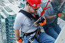 Alex rappelling down from the roof of the 36 story Viewpoint Lofts Building on Peachtree Street in Atlanta as part of a Georgia Tech Alumni Association scholarship fundraiser. - June 2008