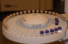 Carousel used for blood testing on a gas chromatograph device.  The carousel turns into position for the next sample, and sorting errors or failure to perform replicate testing can lead to samples for one suspect being attributed to another, possibly you!