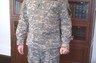 In uniform.